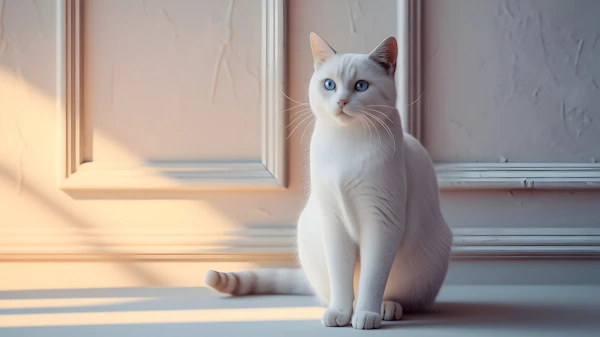 Elegant White Cat