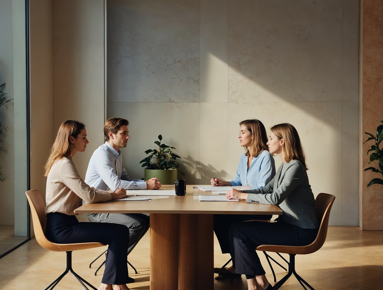 Office Meeting Scene