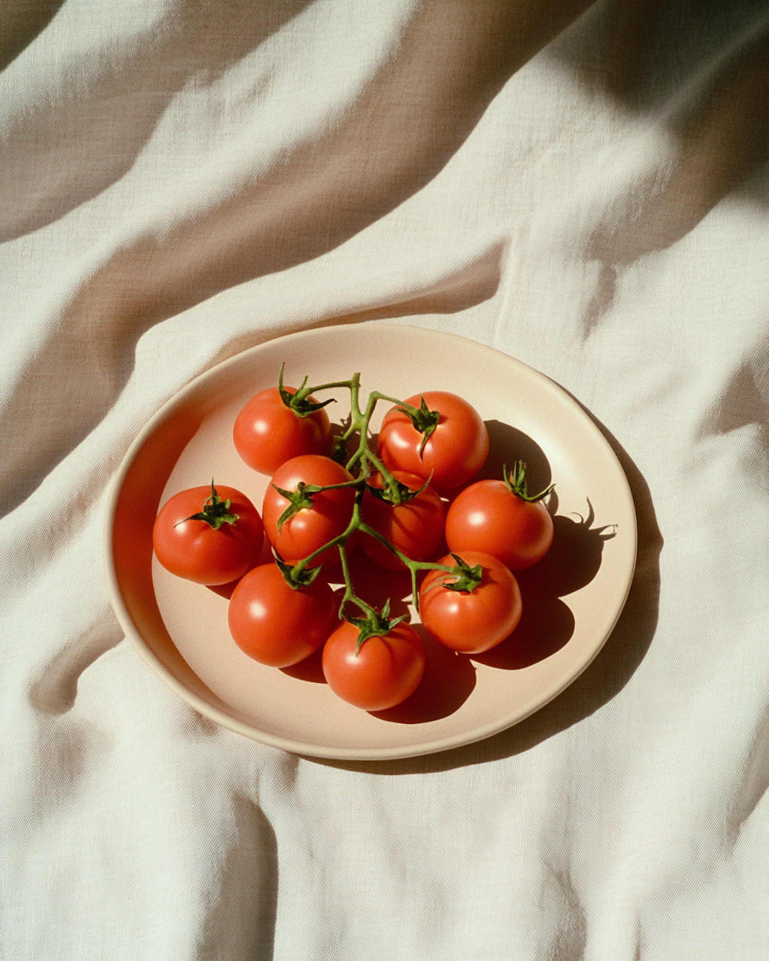 Ripe Red Tomatoes on Plate