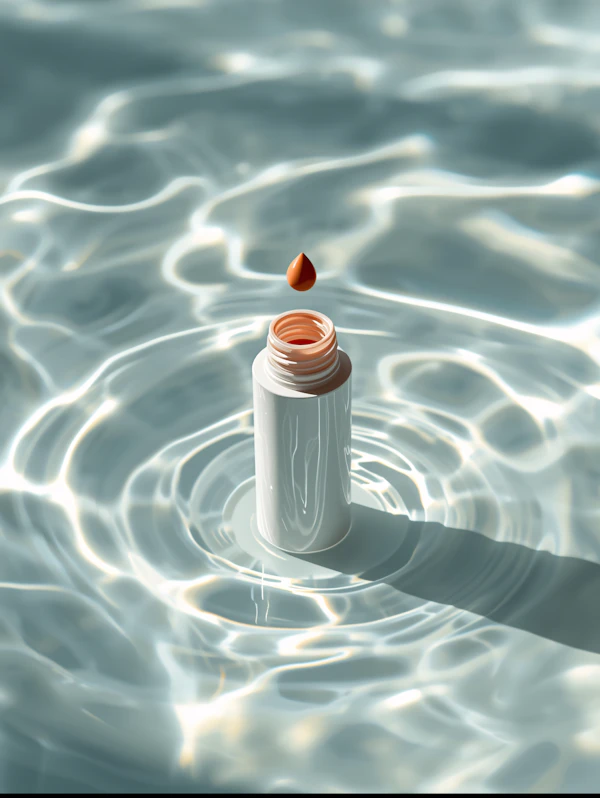 Bottle on Rippling Water