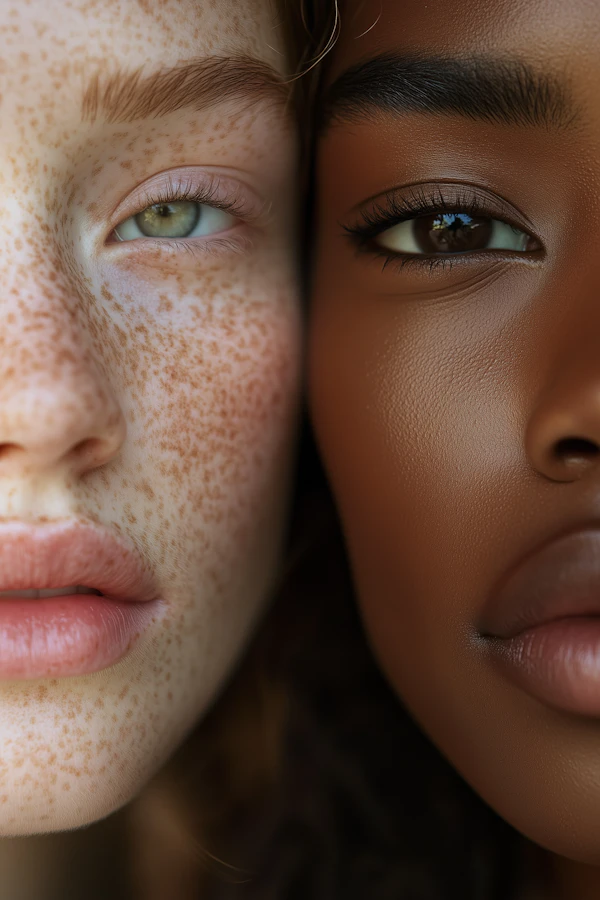 Contrasting Beauty Close-Up