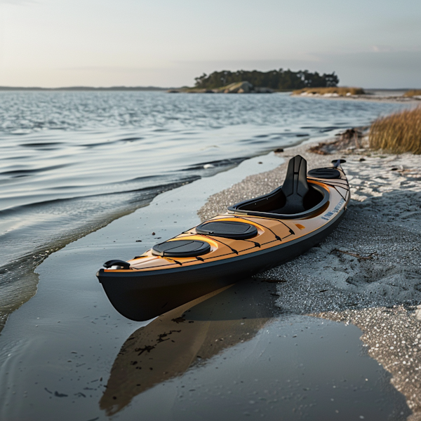 Serene Lakeshore with Kayak