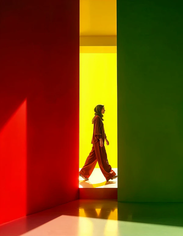 Colorful Minimalist Scene