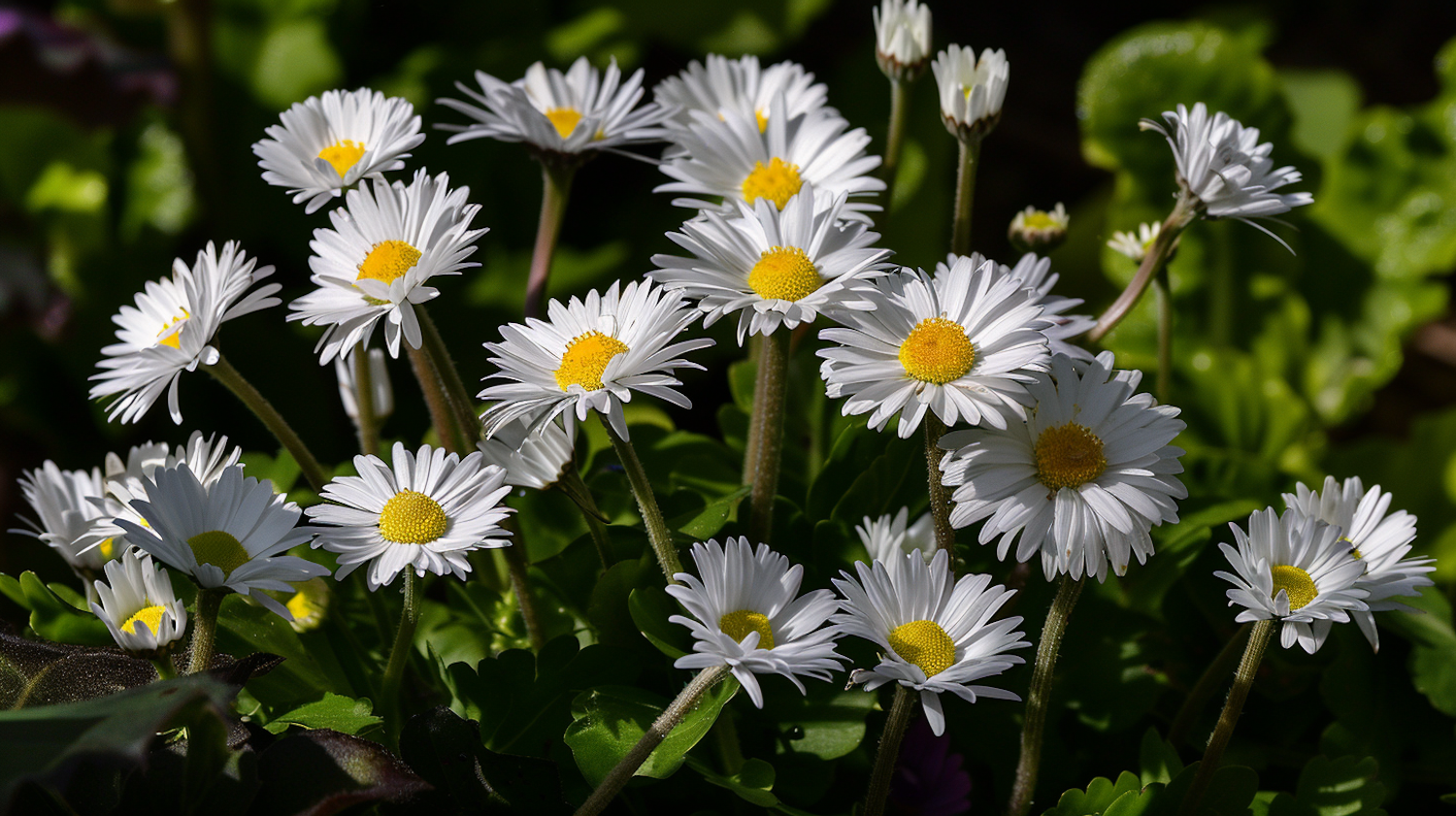 Cluster of Daisies in Bloom