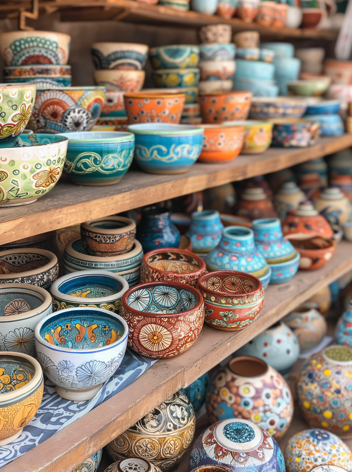 Artisanal Ceramic Wares Display