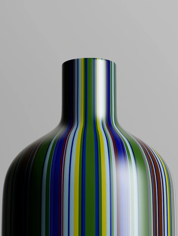 Colorful Striped Vase