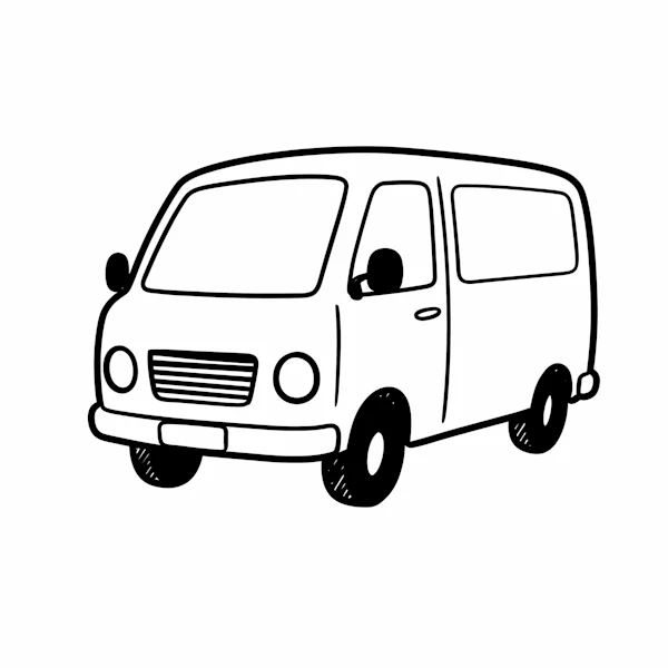Cartoon Van Drawing