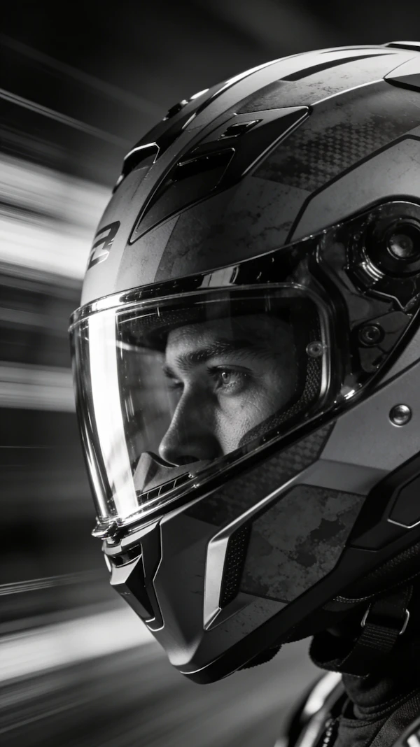 Motorcycle Helmet Portrait
