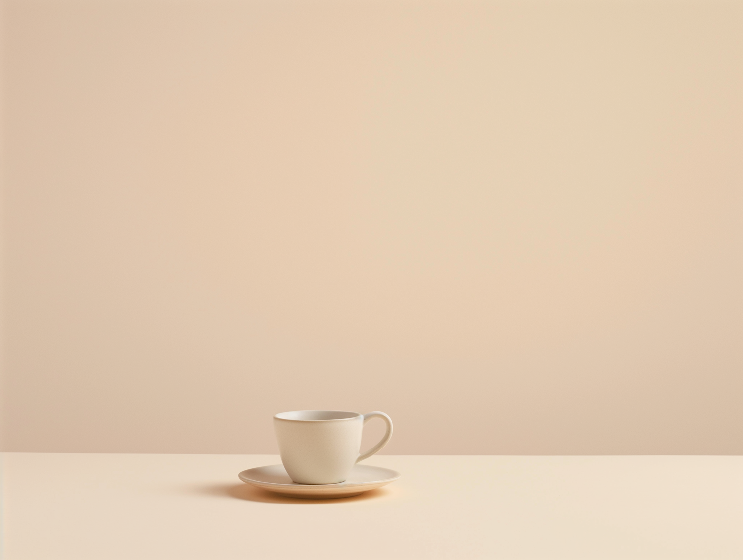 Minimalist Cup on Saucer