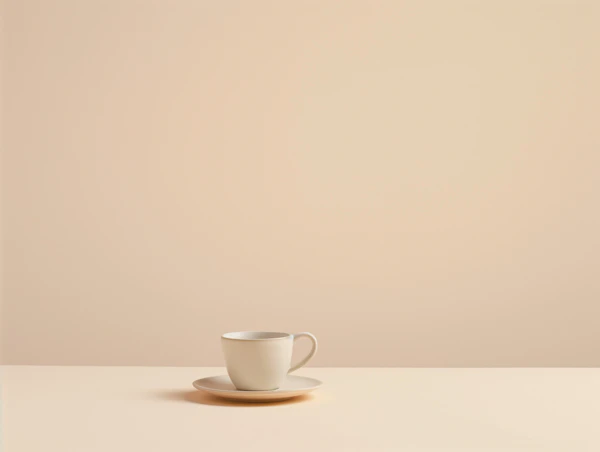Minimalist Cup on Saucer