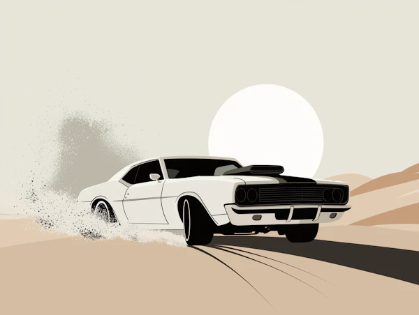 Muscle Car in Desert