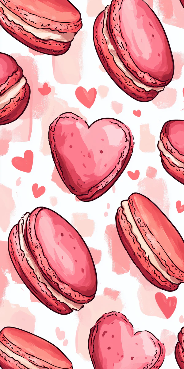 Playful Pink Macarons Pattern