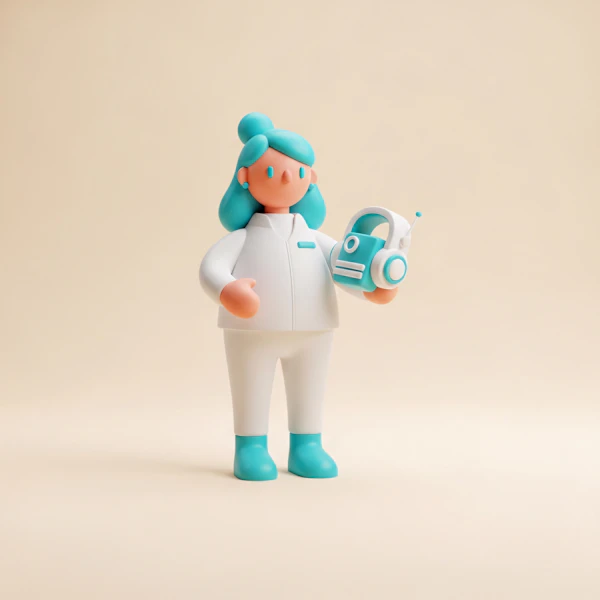 Teal-Haired Character