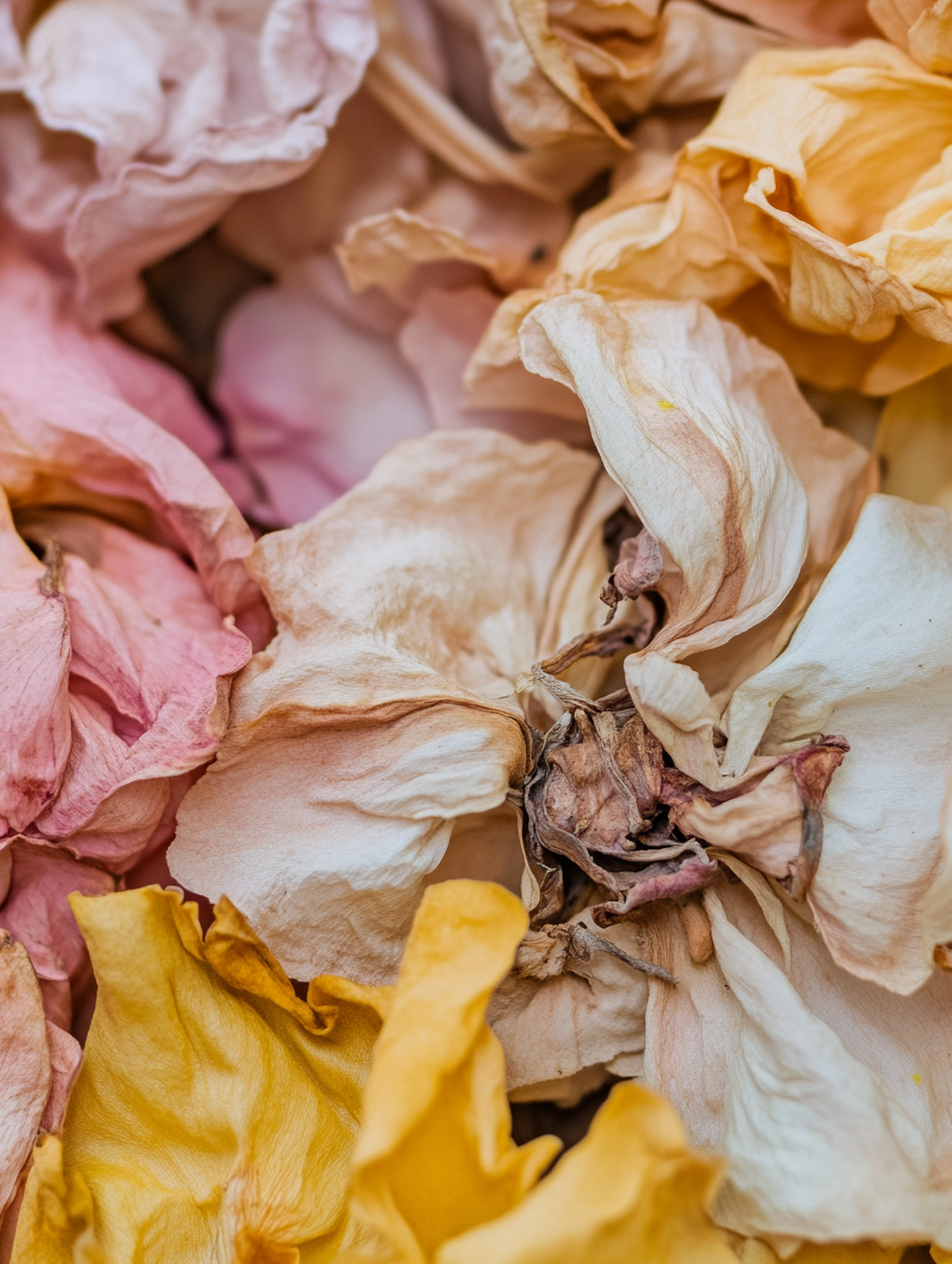 Close-up of Dried Flower Petals