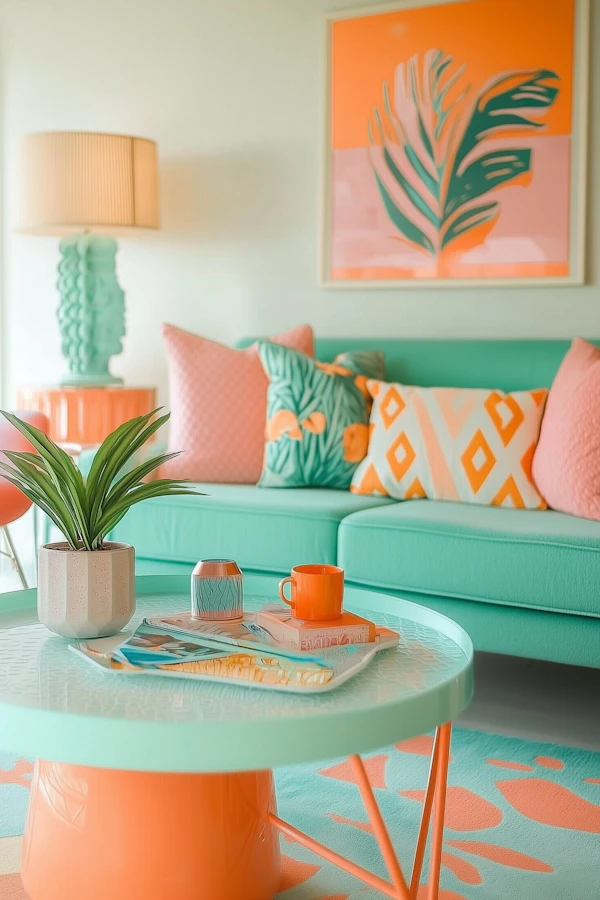 Retro Tropical Living Room