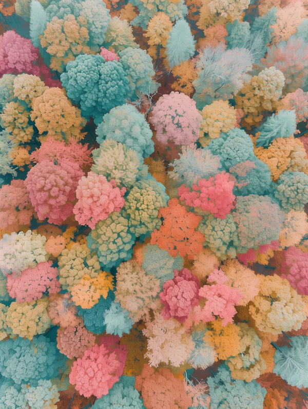 Pastel Forest Canopy
