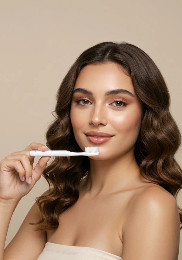 Woman with Toothbrush