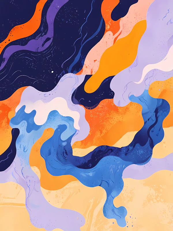 Abstract Swirling Colors