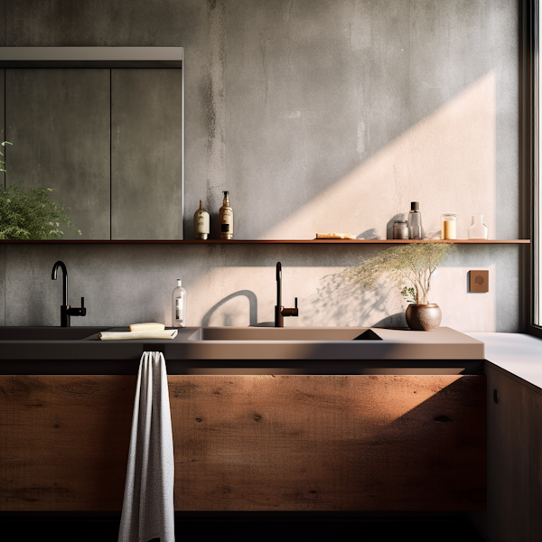 Modern Bathroom Vanity with Natural Light