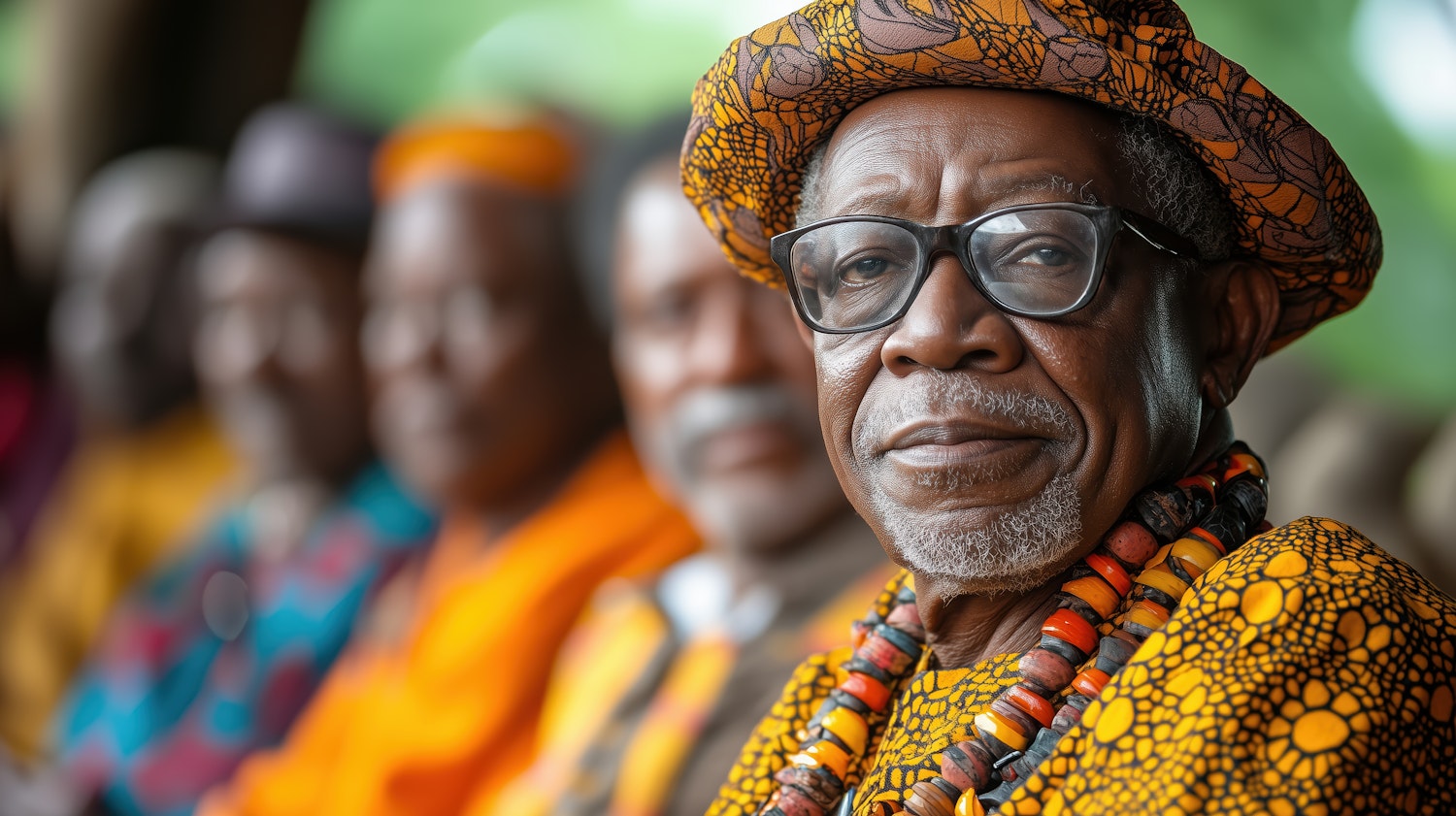 Elderly Man in Vibrant Attire