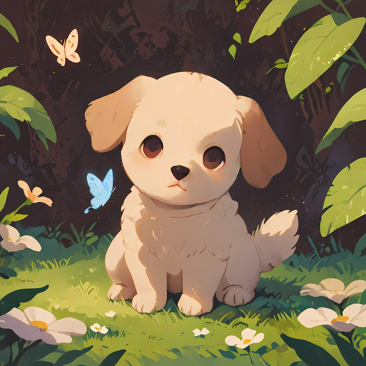 Innocent Puppy in Nature