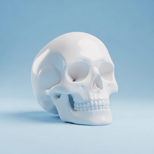 Polished Ceramic Skull