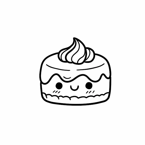 Smiling Dessert Illustration