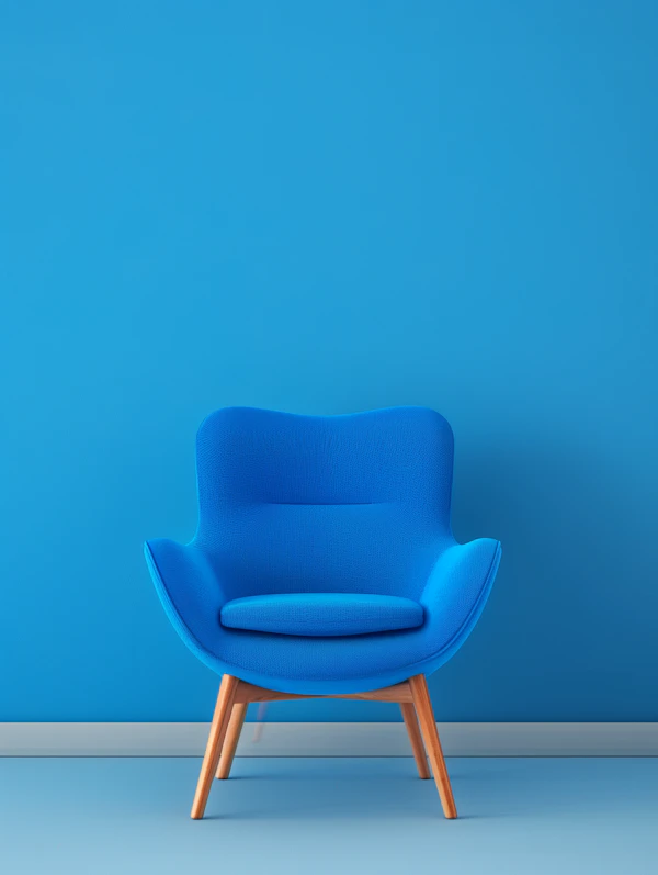 Modern Blue Armchair