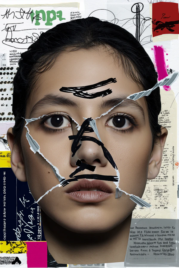 Abstract Portrait Collage