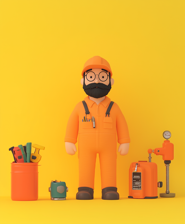 Cartoon Construction Worker