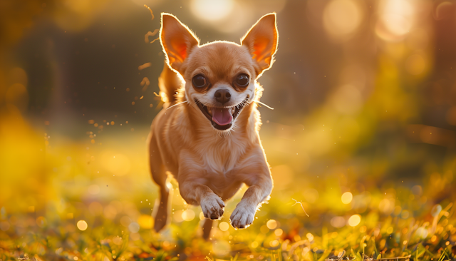 Joyful Chihuahua in Golden Light