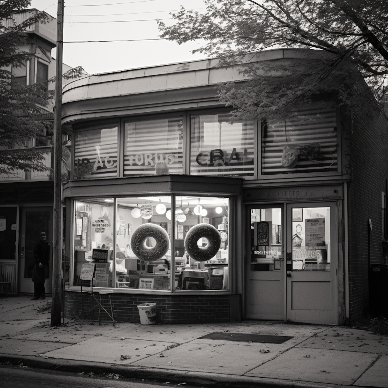 Vintage Craft Shop Corner with Doughnut Sculptures