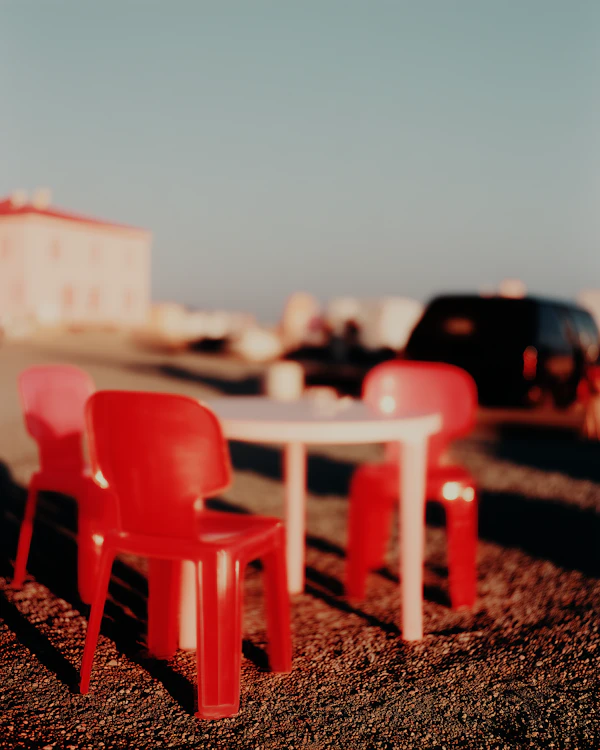 Red Chairs Outdoors