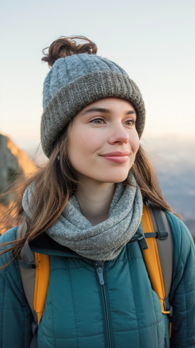 Young Woman Enjoying Outdoor Adventure