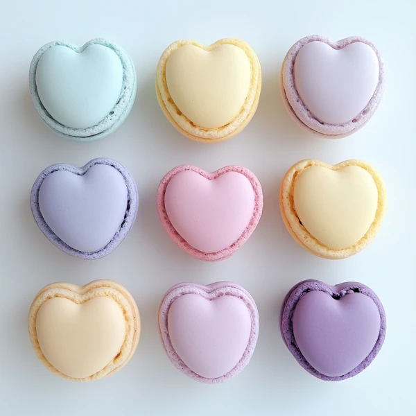 Heart Macaron Grid