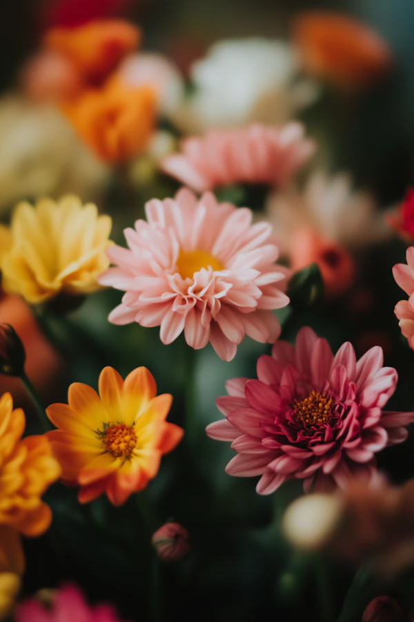 Vibrant Flower Array