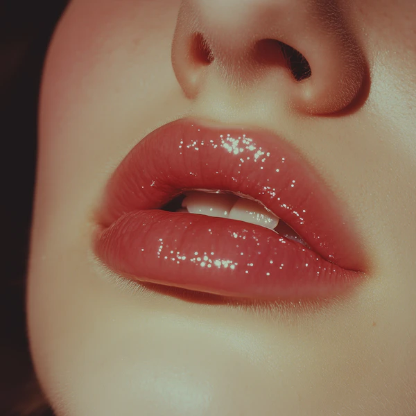 Glossy Lips Close-Up
