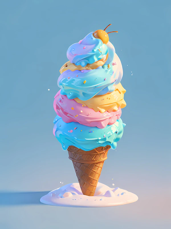 Whimsical Ice Cream Art