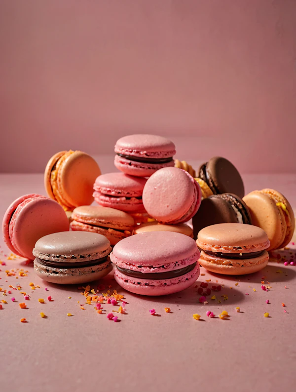 Colorful Macarons Display