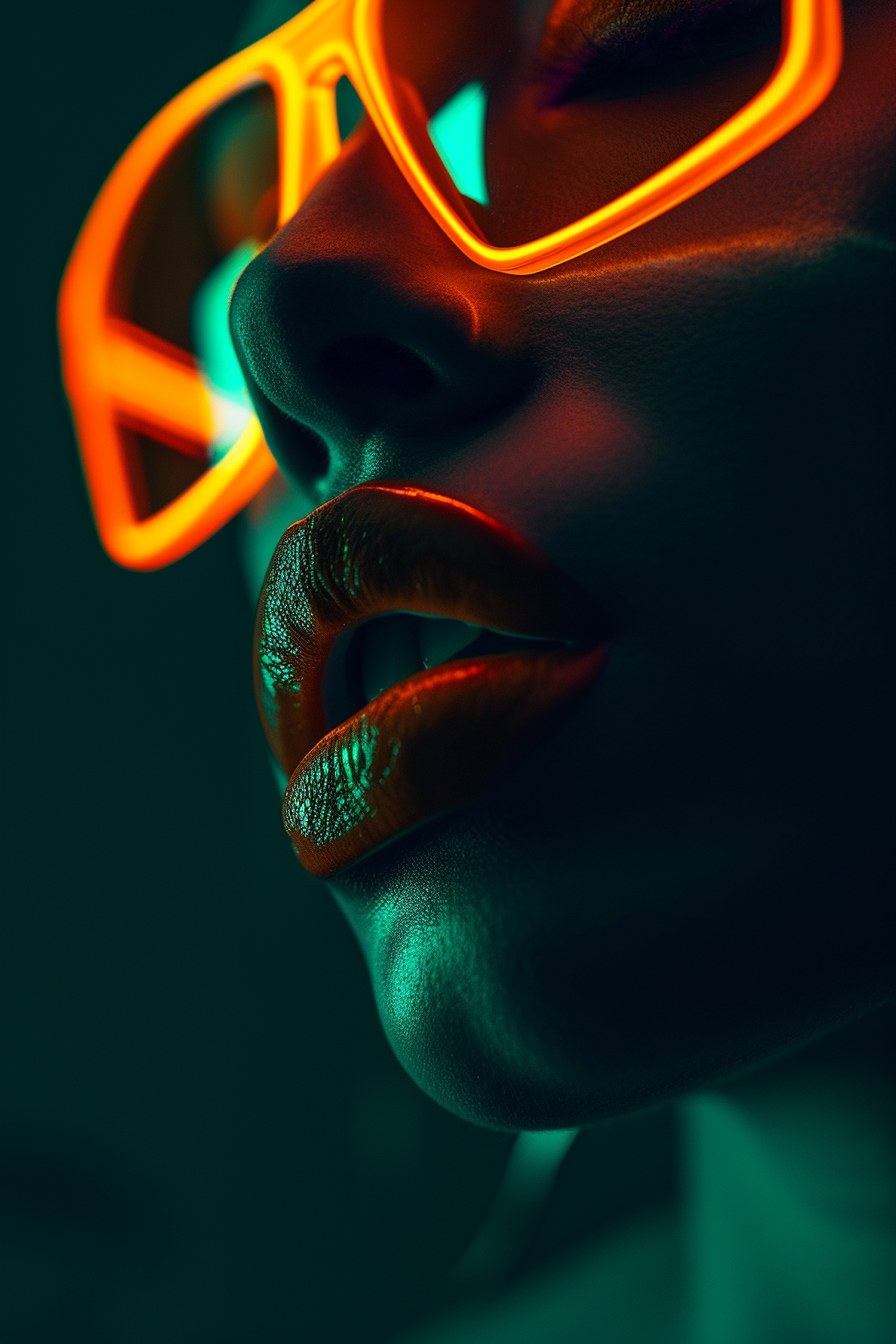 Neon Glow Portrait