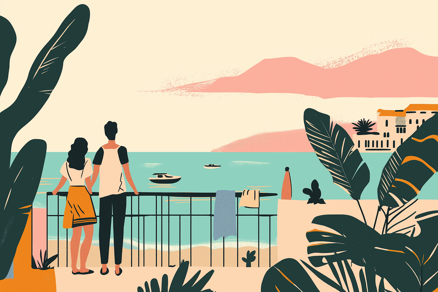 Serene Coastal Illustration