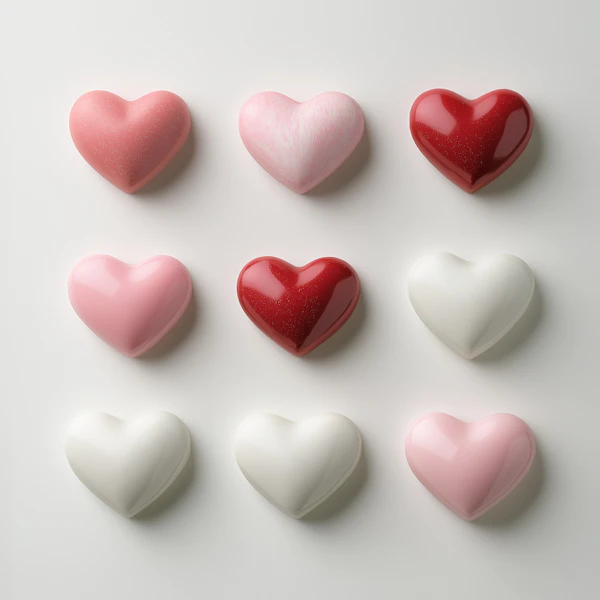 Glossy Heart Grid