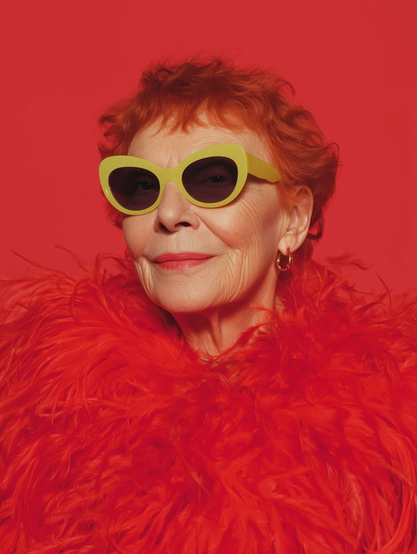 Vibrant Red Portrait