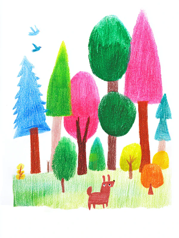 Whimsical Forest Scene