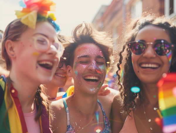 Joyful Celebration at Pride Parade