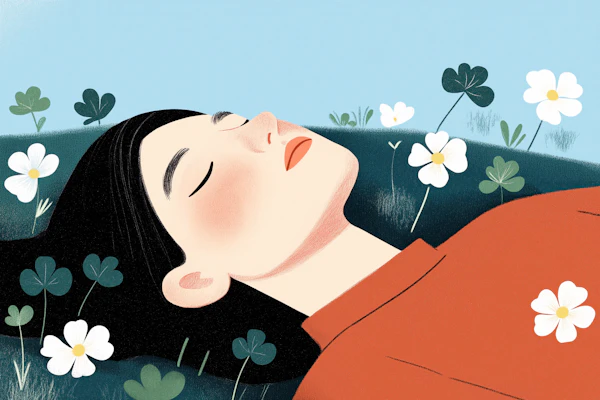 Woman in Grassy Field