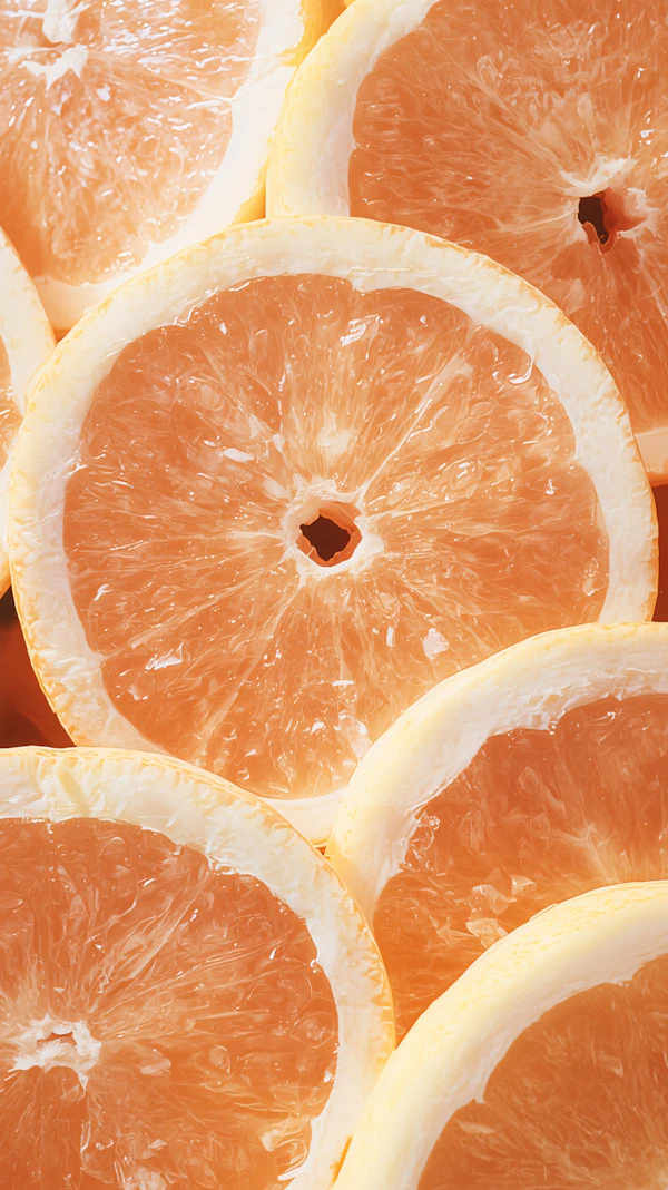 Grapefruit Slices Close-Up