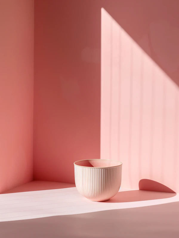 Minimalist Pink Ceramic Bowl