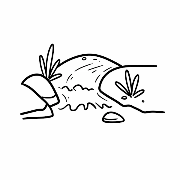 Minimalist Stream Drawing