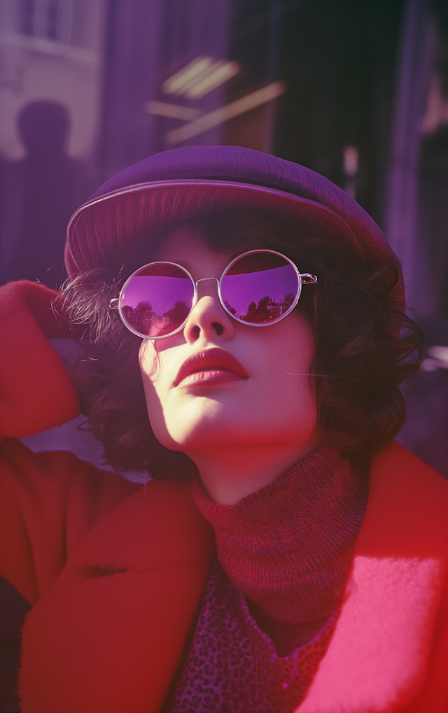 Retro Introspection in Red and Purple